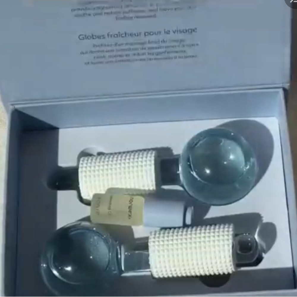 Norwex Cooling Facial Globes Gift Set with Illuminating Oil NEW giftable
